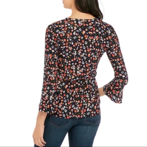 🍂 Michael Kors Wrap Peplum Knit Top - Picture 2 of 12